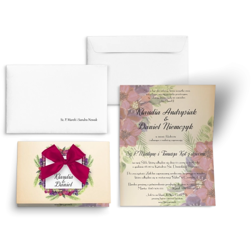 Zaproszenia ślubne Love - motyw 18