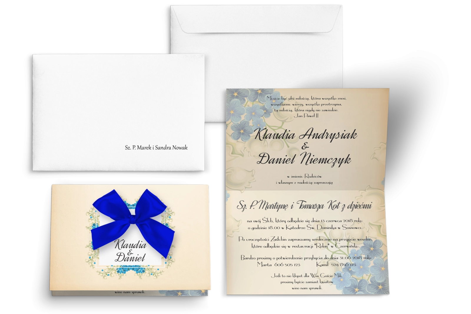 Zaproszenia ślubne Love - motyw 9