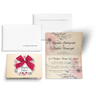 Zaproszenia ślubne Love - motyw 2