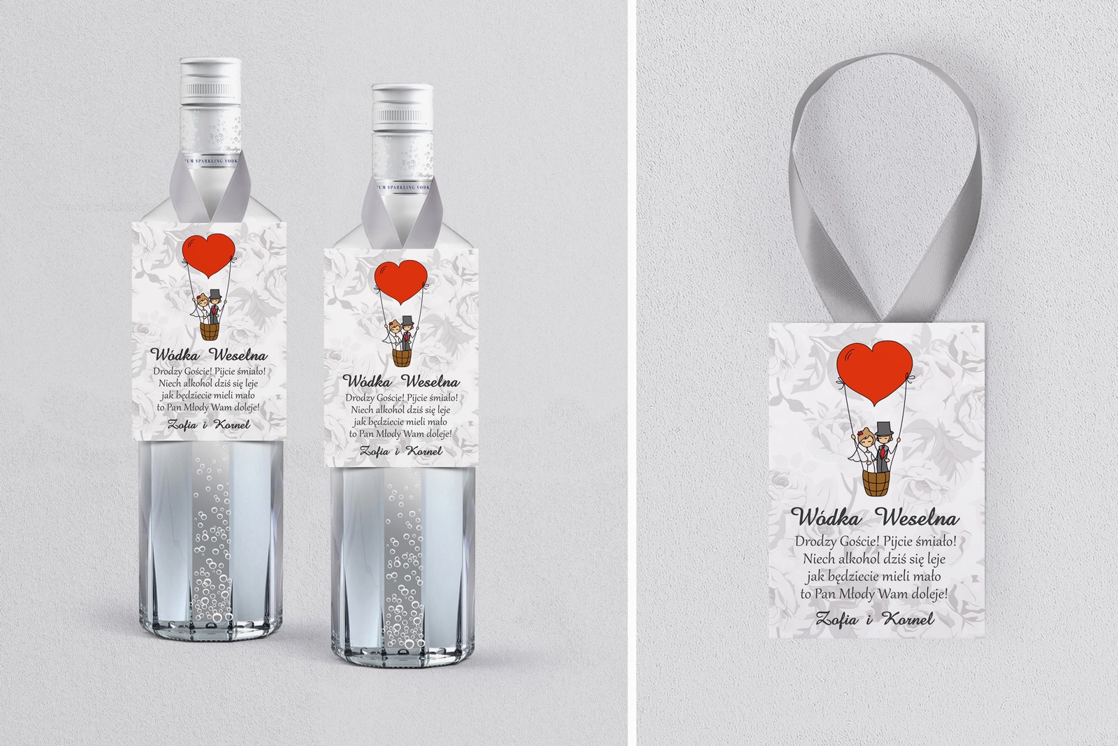 Zawieszka na alkohol Zakochani - Motyw 4