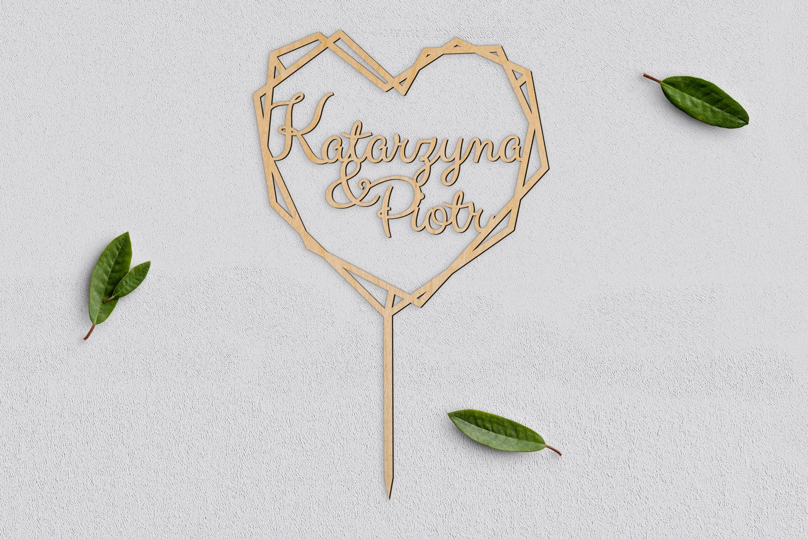 Topper na tort weselny Spersonalizowany - Wzór 8