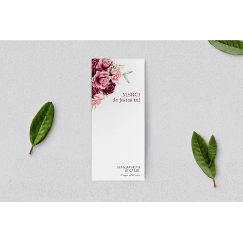 Podziękowanie Merci - Karteczka Fabello - Motyw 3