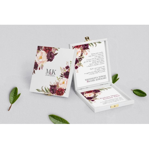 Zaproszenie dla Rodziców - białe Fabello Motyw 2