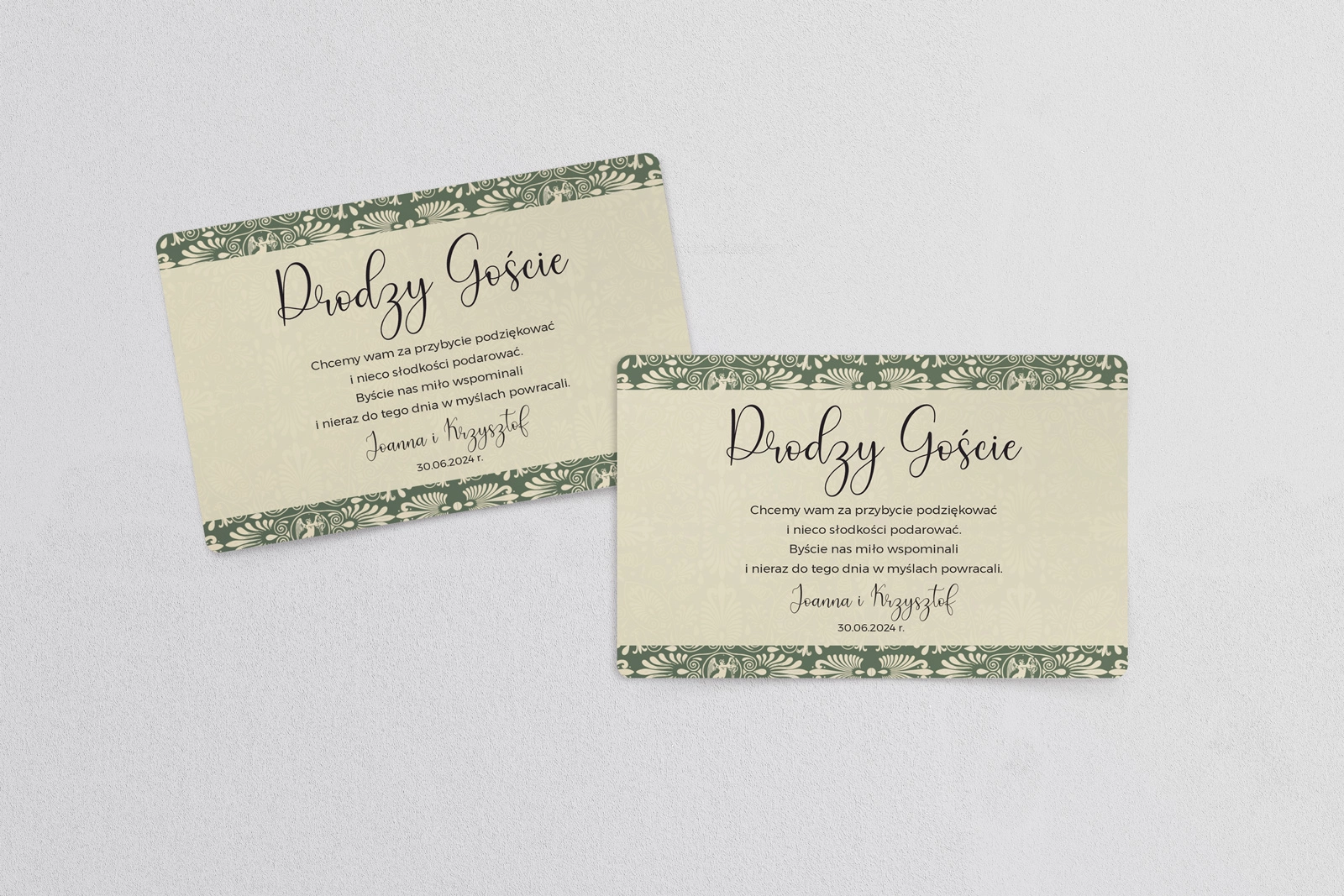 Naklejki na ciasto weselne Vintage Motyw 2