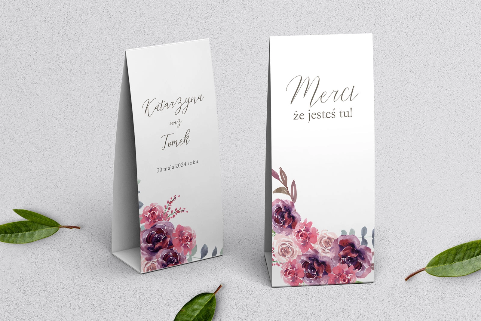 Podziękowanie Merci - Pudełeczko PasteLove Motyw 1