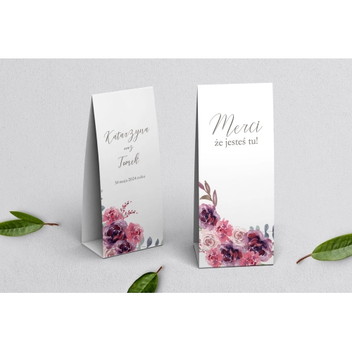 Podziękowanie Merci - Pudełeczko PasteLove Motyw 1