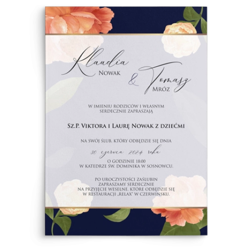 Zaproszenia ślubne Loveletter - Motyw 5