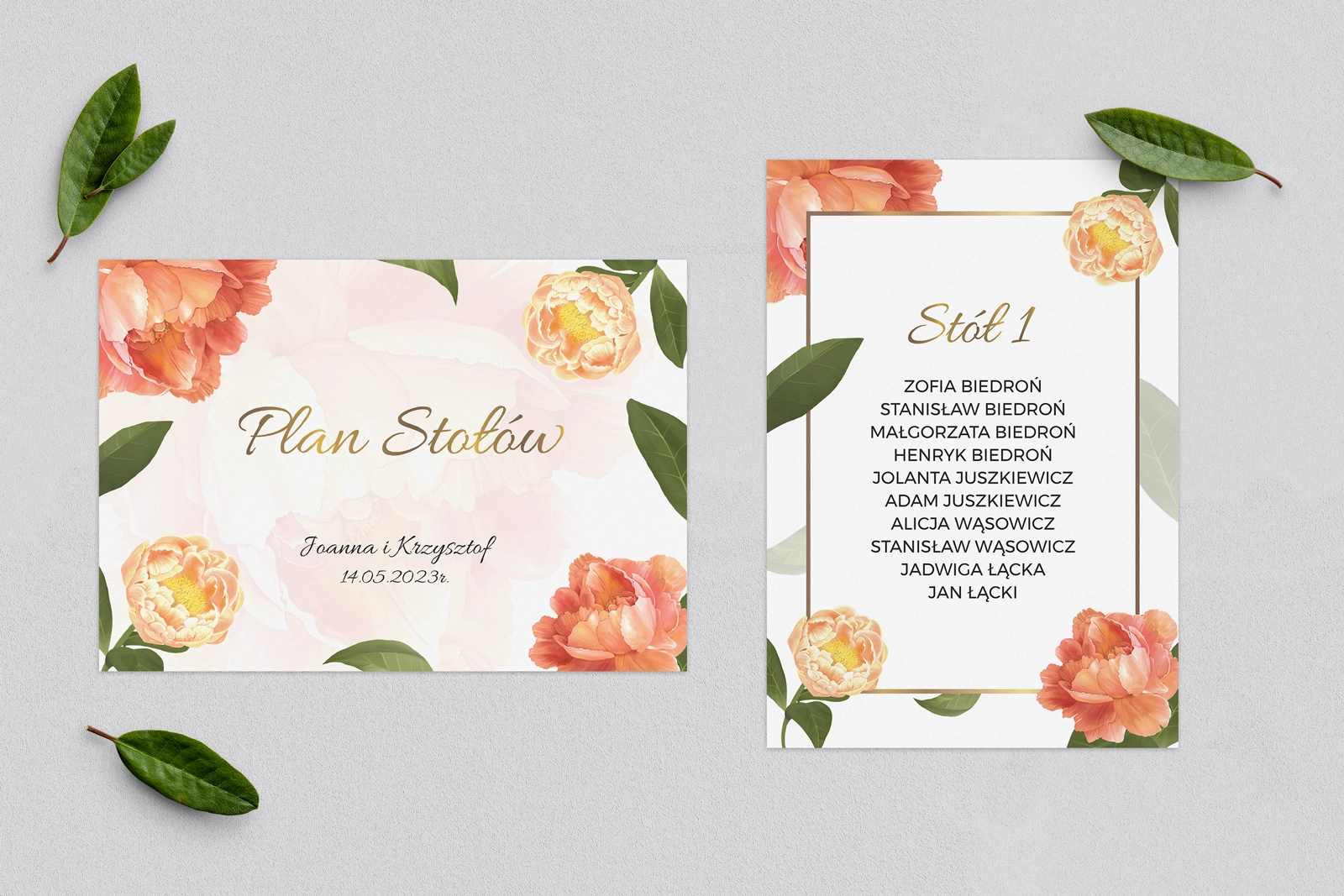 Plan Stołów - Karteczka Dream Motyw 5