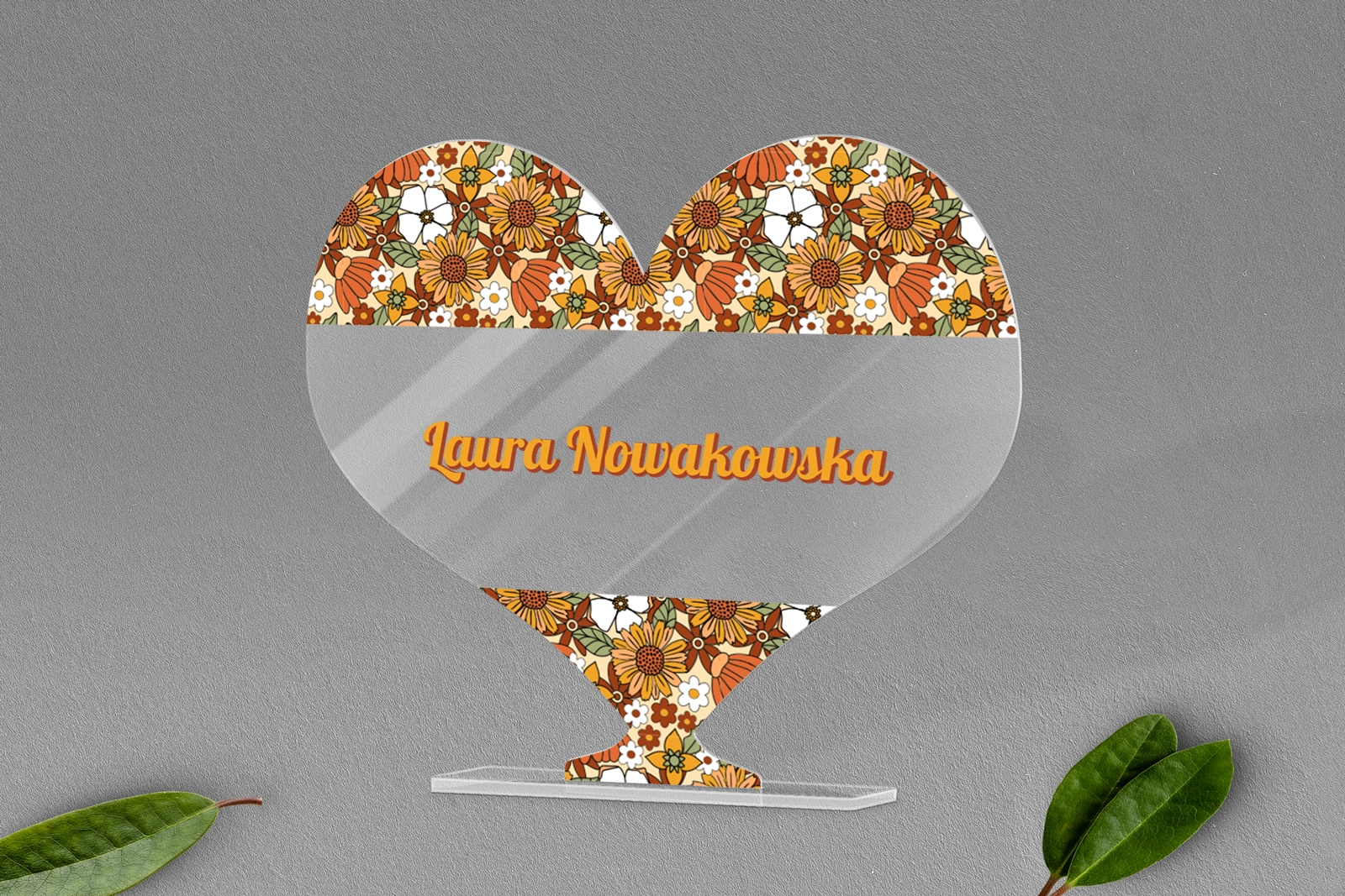 Winietki ślubne - Statuetka Serce Retro Style Motyw 1