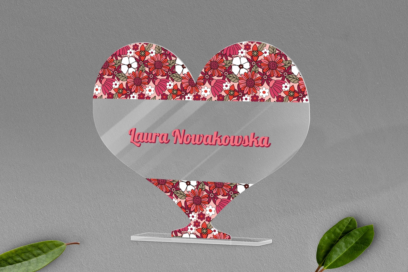 Winietki ślubne - Statuetka Serce Retro Style Motyw 2