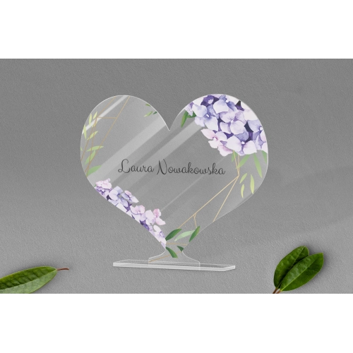 Winietki ślubne - Statuetka Serce Flowers & Frame Motyw 1