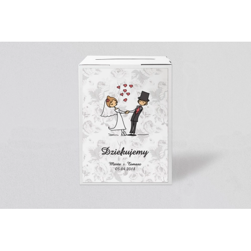 Pudełko na koperty i pieniądze Zakochani Motyw 8