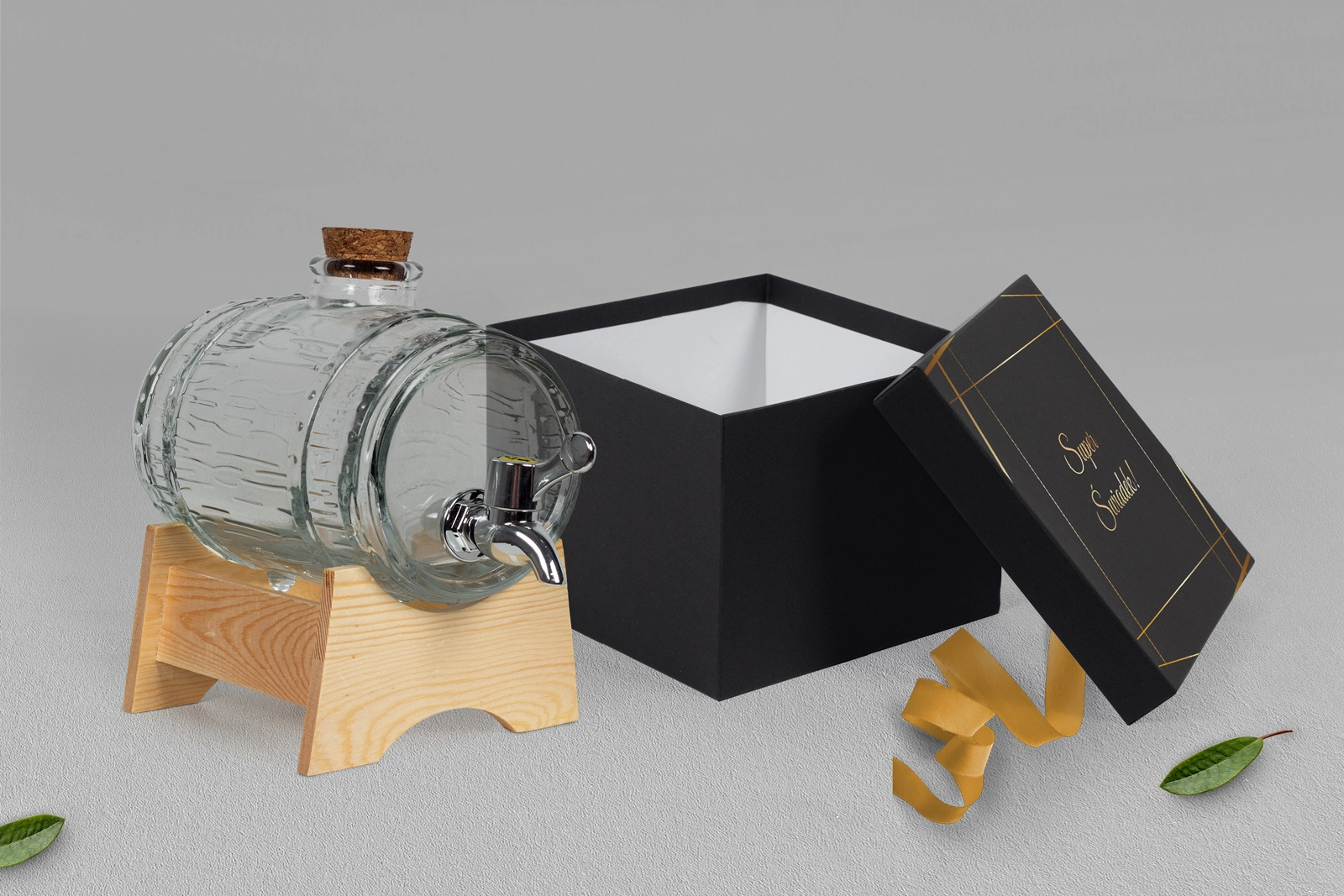 Antałek - opakowanie czarne Marmur & Złoto - Motyw 2