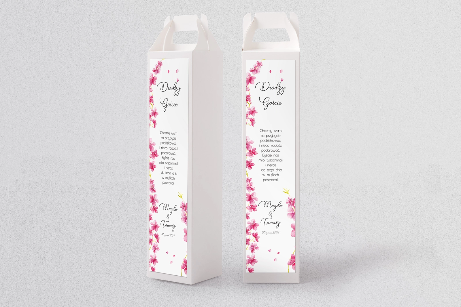 Pudełko na alkohol Biały Czas - Motyw 3