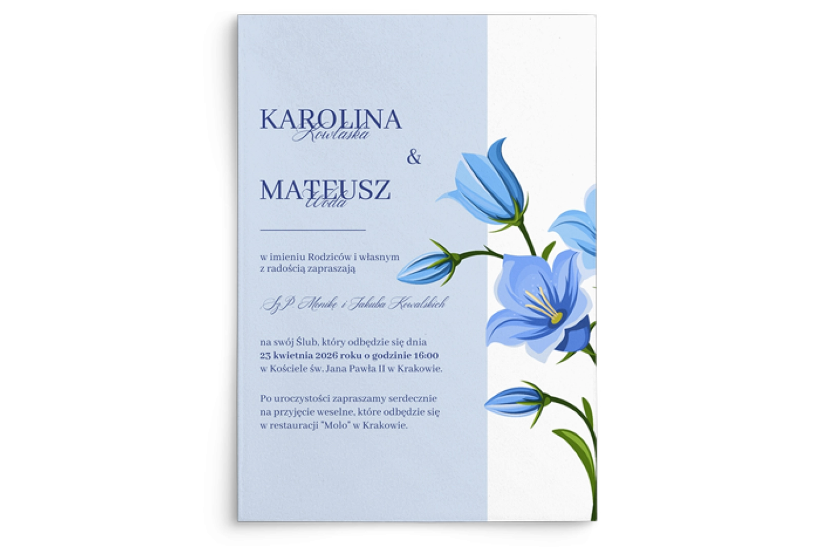 Zaproszenia ślubne Color Line - Motyw 3