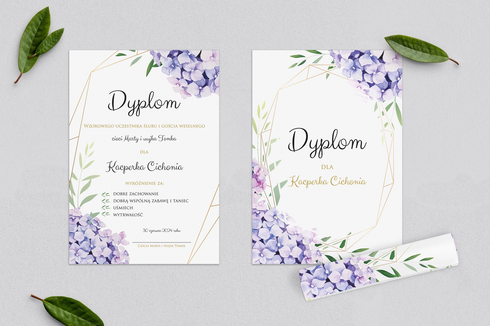 Dyplomy dla Dzieci - Flowers & Frame Motyw 1