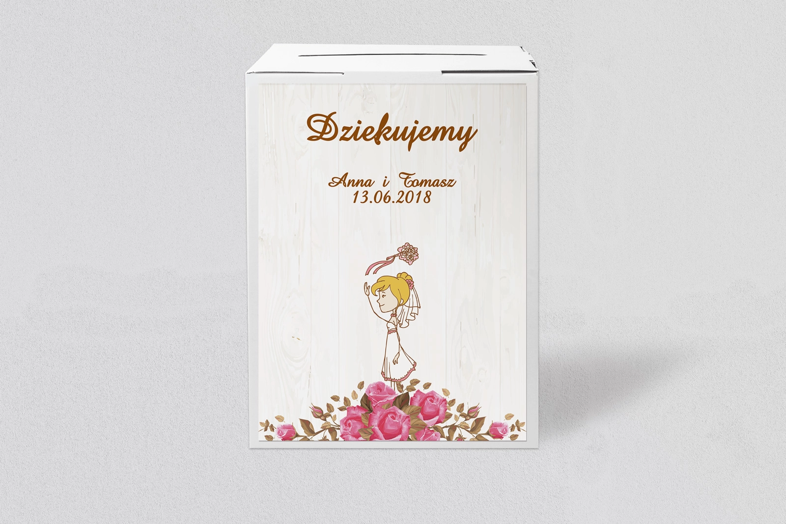 Pudełko na koperty i pieniądze Naturalna Miłość Motyw 14