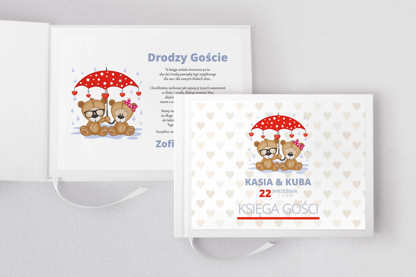 Księga Gości Weselnych Uroczy Deszcz Motyw 14