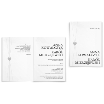 Zaproszenia ślubne Elegance - Składane Motyw 2
