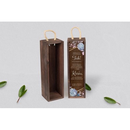 Prośba o Świadkowanie - SNW brązowa Flowers & Frame Motyw 6