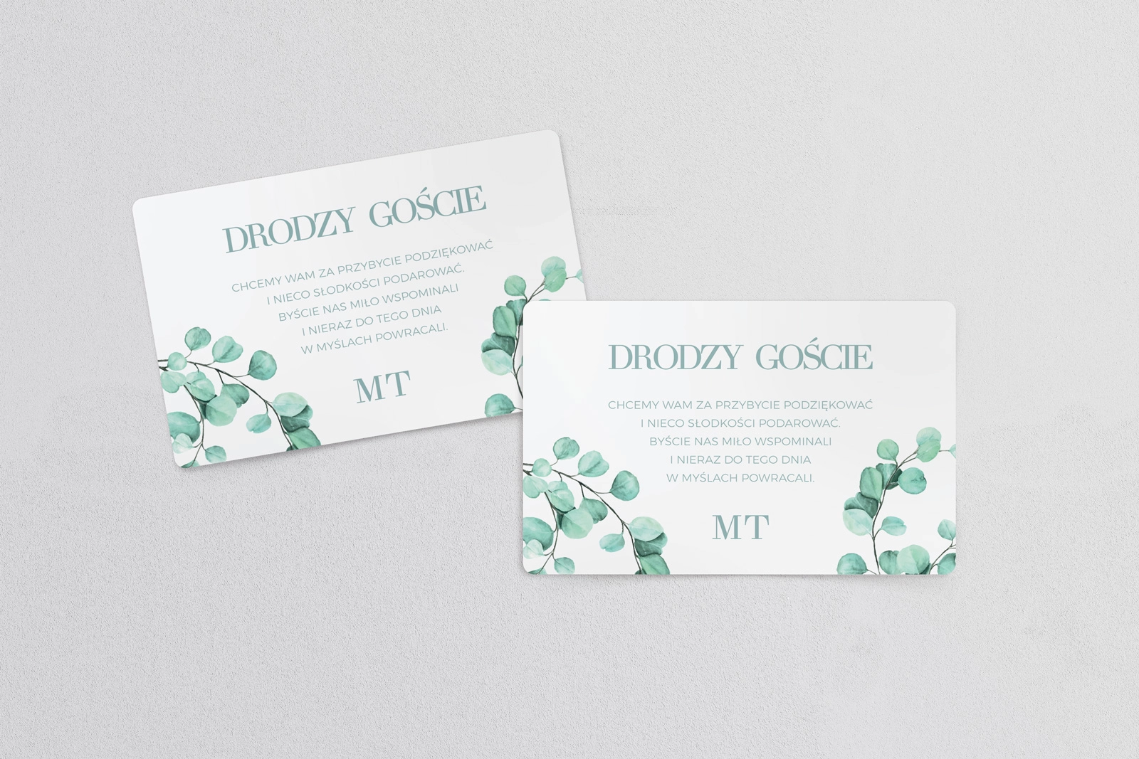 Naklejki na ciasto weselne Eukaliptus Motyw 2