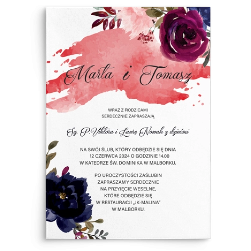 Zaproszenia ślubne Charlotte - Motyw 3