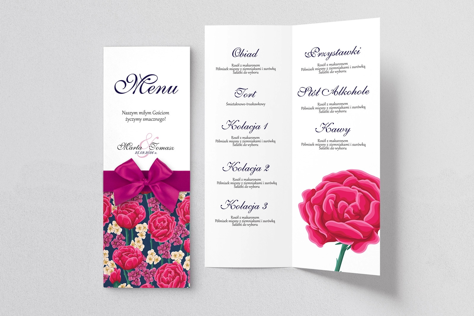 Menu Weselne Laura Motyw 4