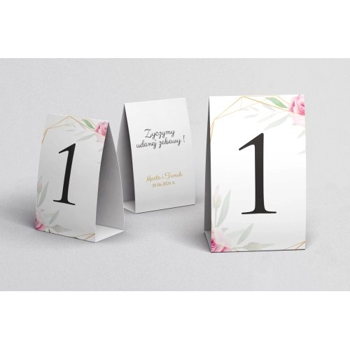 Numerki na stół Flowers & Frame Motyw 4