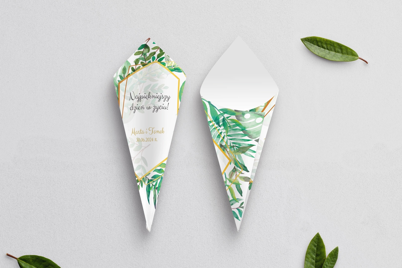 Rożek Weselny - Flowers & Frame Motyw 2