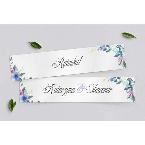 Tablice Rejestracyjne 2 szt. - Akwarelowe Wianki Motyw 8