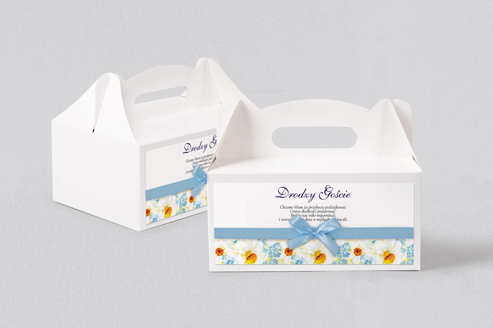 Pudełko na ciasto weselne Nasz Dzień Motyw 6