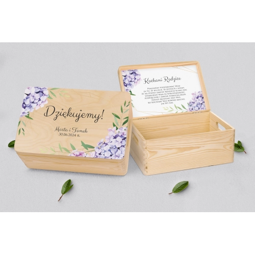 Skrzyneczka dla Rodziców - naturalna Flowers & Frame Motyw 1