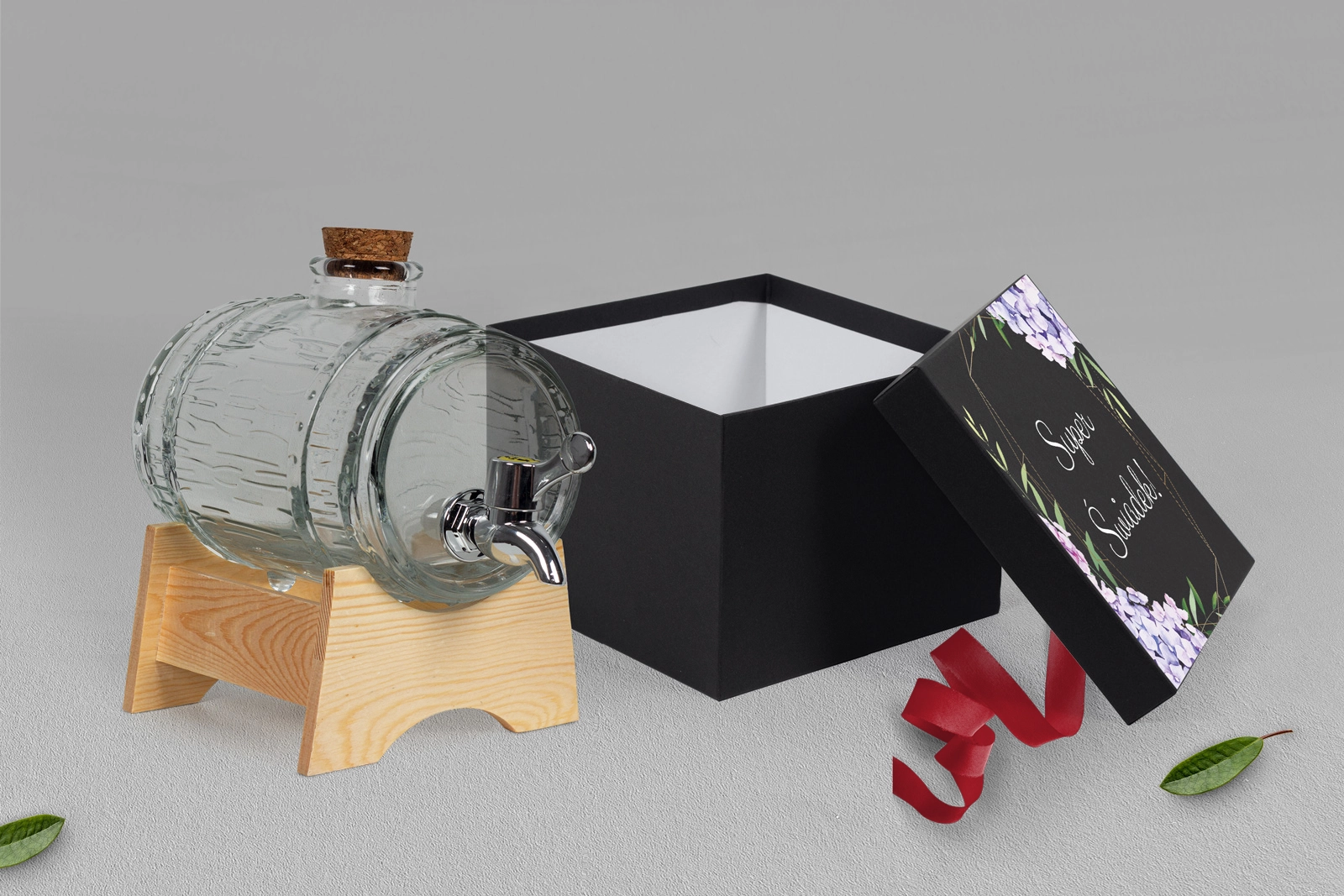 Antałek - opakowanie czarne Flowers & Frame Motyw 1