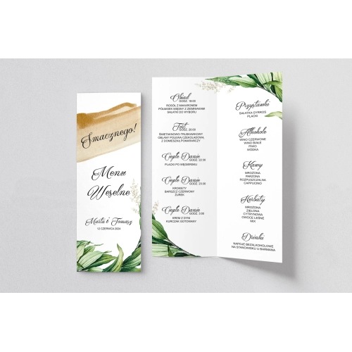 Menu Weselne Charlotte - Motyw 1