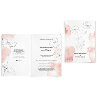 Zaproszenia ślubne Julietta - Składane Motyw 1