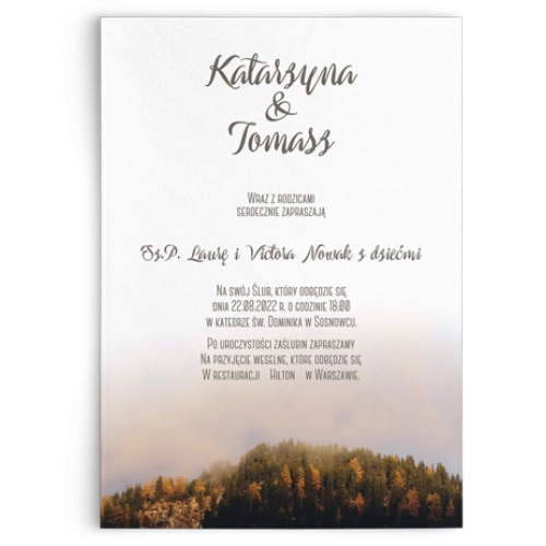 Zaproszenia ślubne Forest - Motyw 3