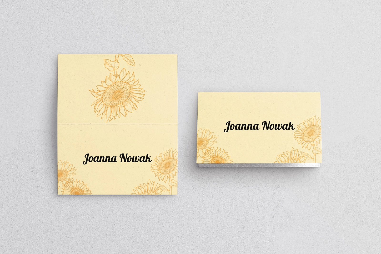Winietki ślubne składane Sunflowers - Motyw 1
