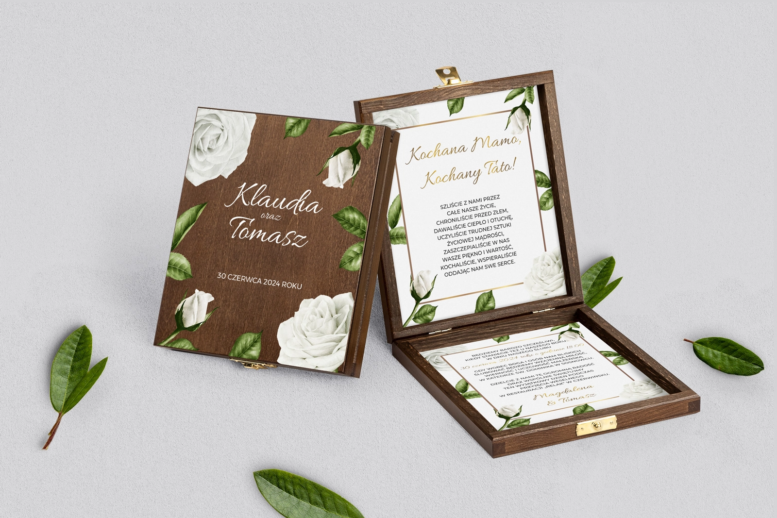 Zaproszenie dla Rodziców - brązowe Dream Motyw 1