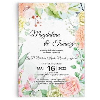 Zaproszenia ślubne Amelia- Motyw 3