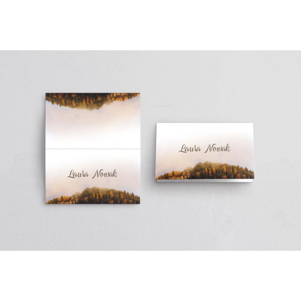 Winietki ślubne składane Forest - Motyw 3