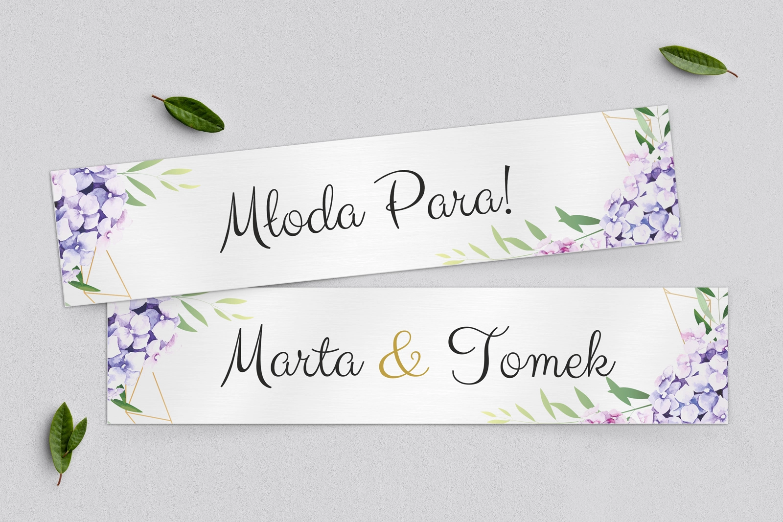 Tablice Rejestracyjne 2 szt. - Flowers & Frame Motyw 1