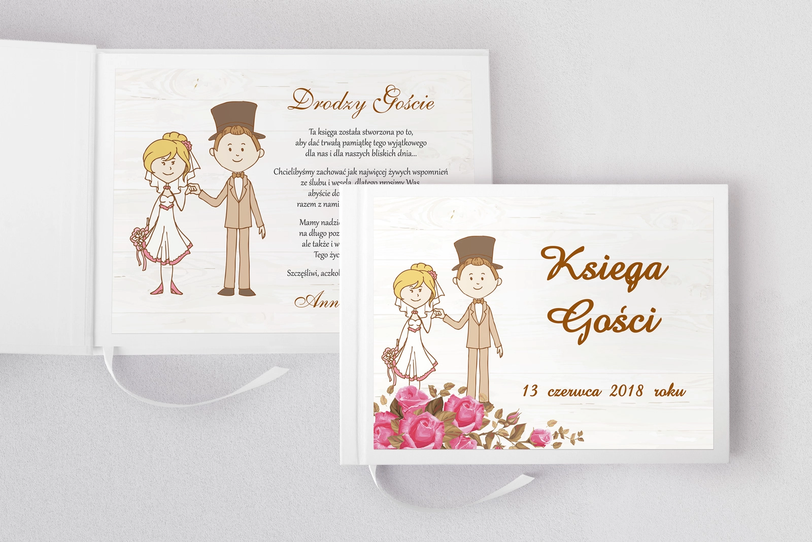 Księga Gości Weselnych Naturalna Miłość Motyw 16