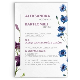 Zaproszenia ślubne Lea - Motyw 1