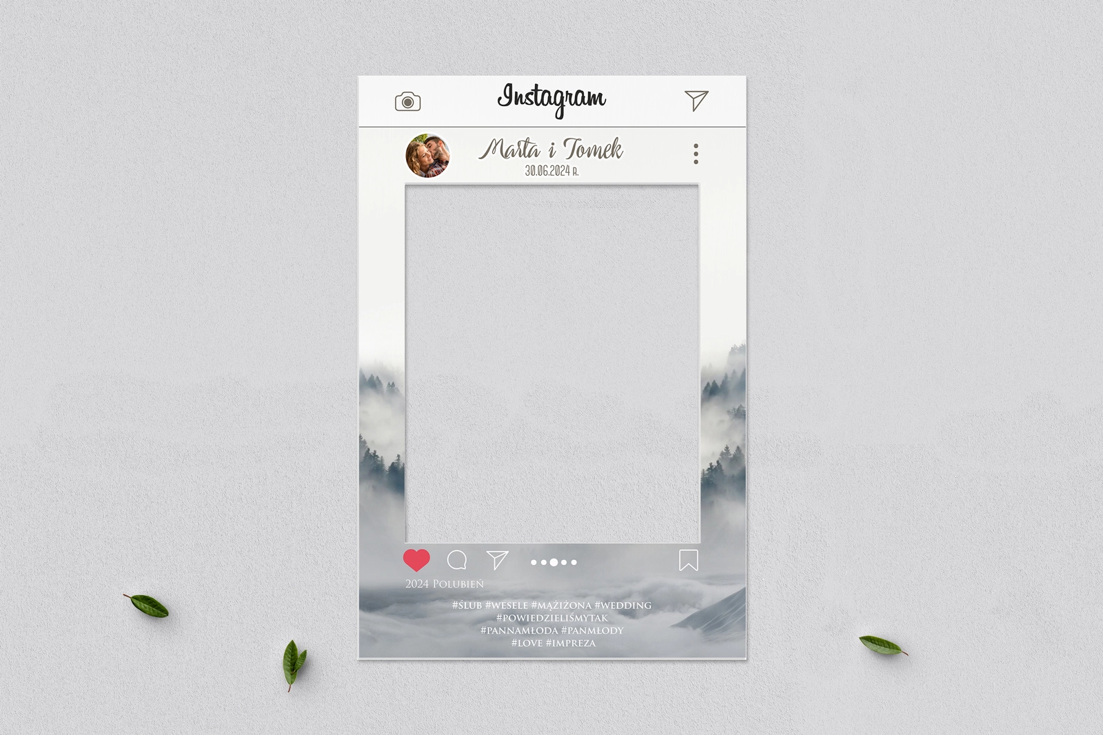 Ramka do zdjęć - Instagram Forest - Motyw 5