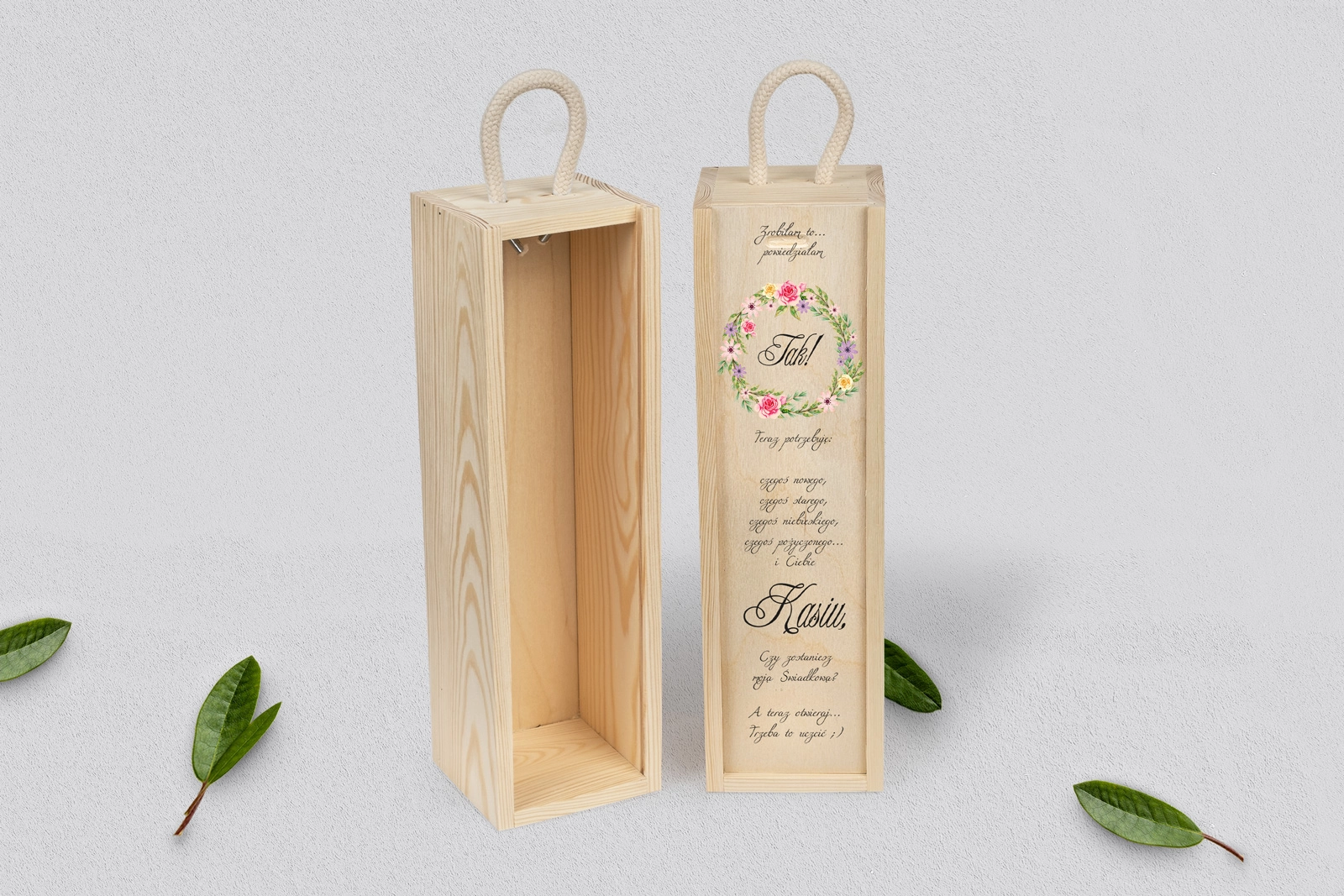 Prośba o Świadkowanie - SNW naturalna Akwarelowe Wianki Motyw 5