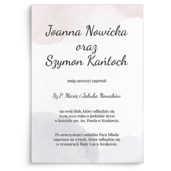 Zaproszenia ślubne Watercolor Wedding - Motyw 2