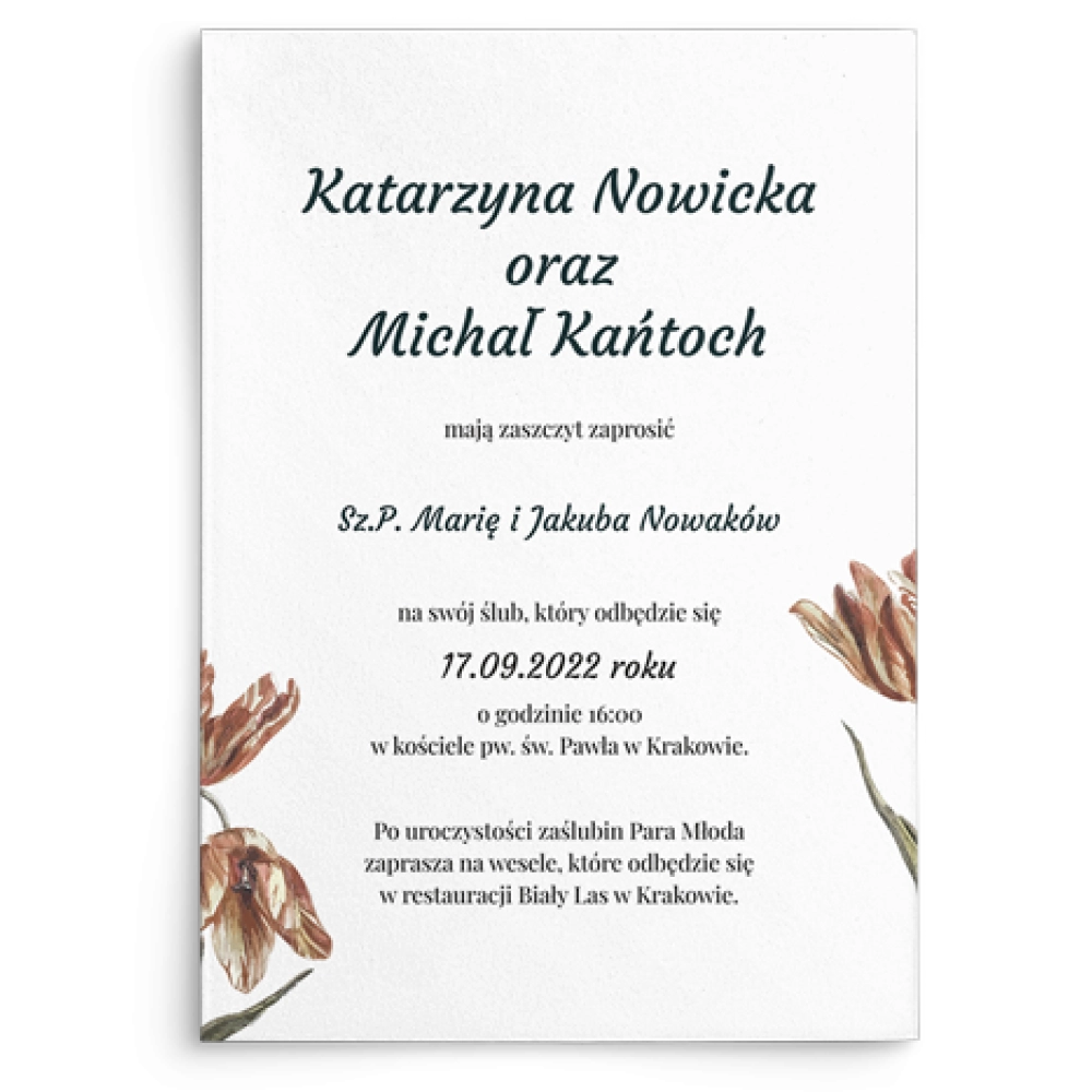 Zaproszenia ślubne Wild Nature - Motyw 1