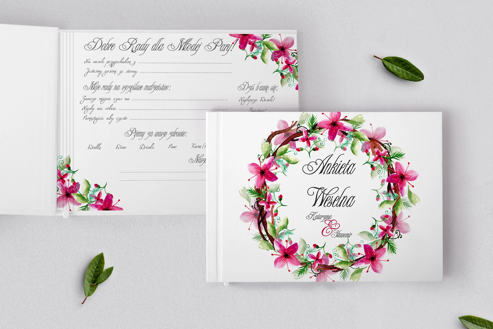 Ankieta Weselna - Akwarelowe Wianki Motyw 2