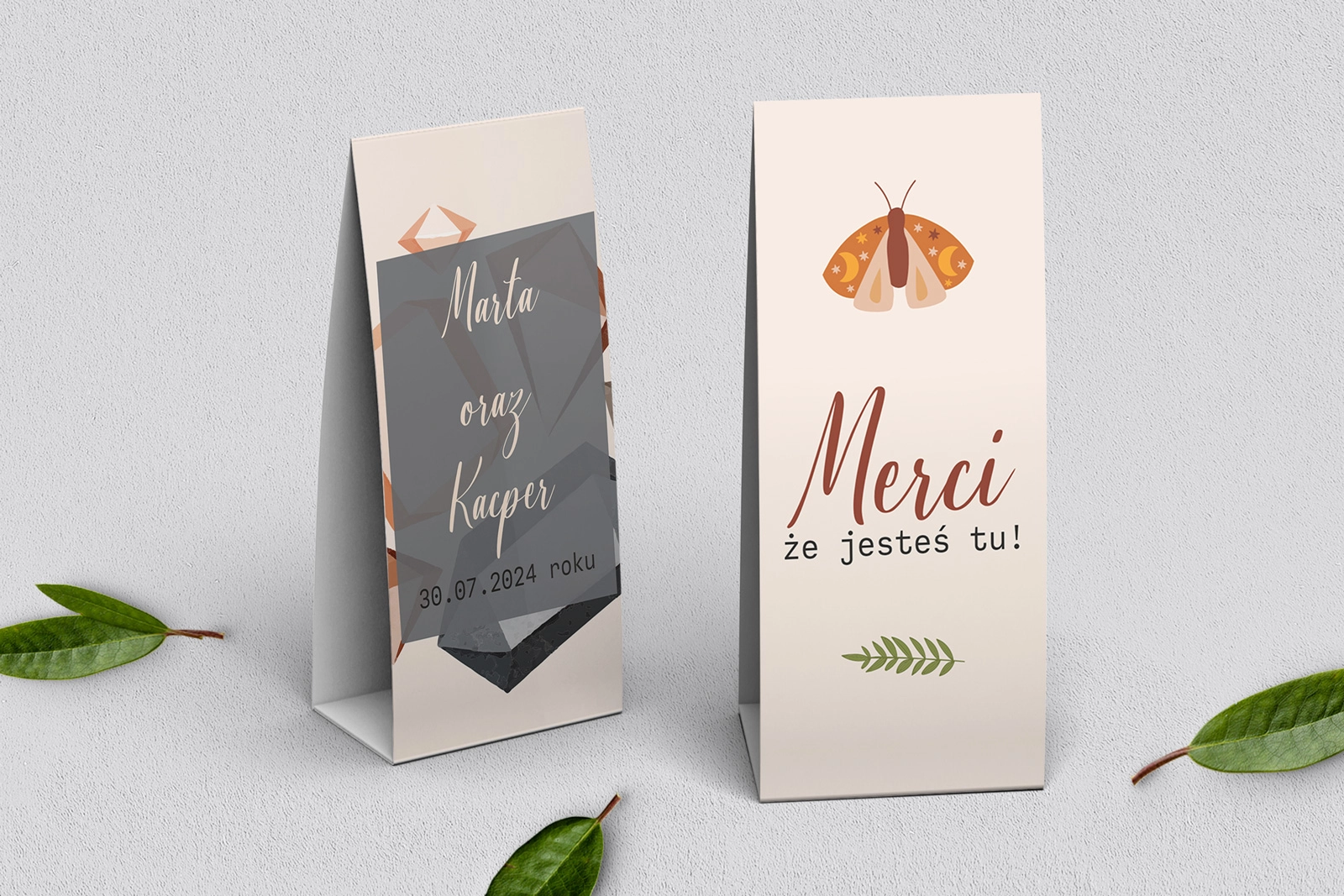 Podziękowanie Merci - Pudełeczko Butterflies - Motyw 3