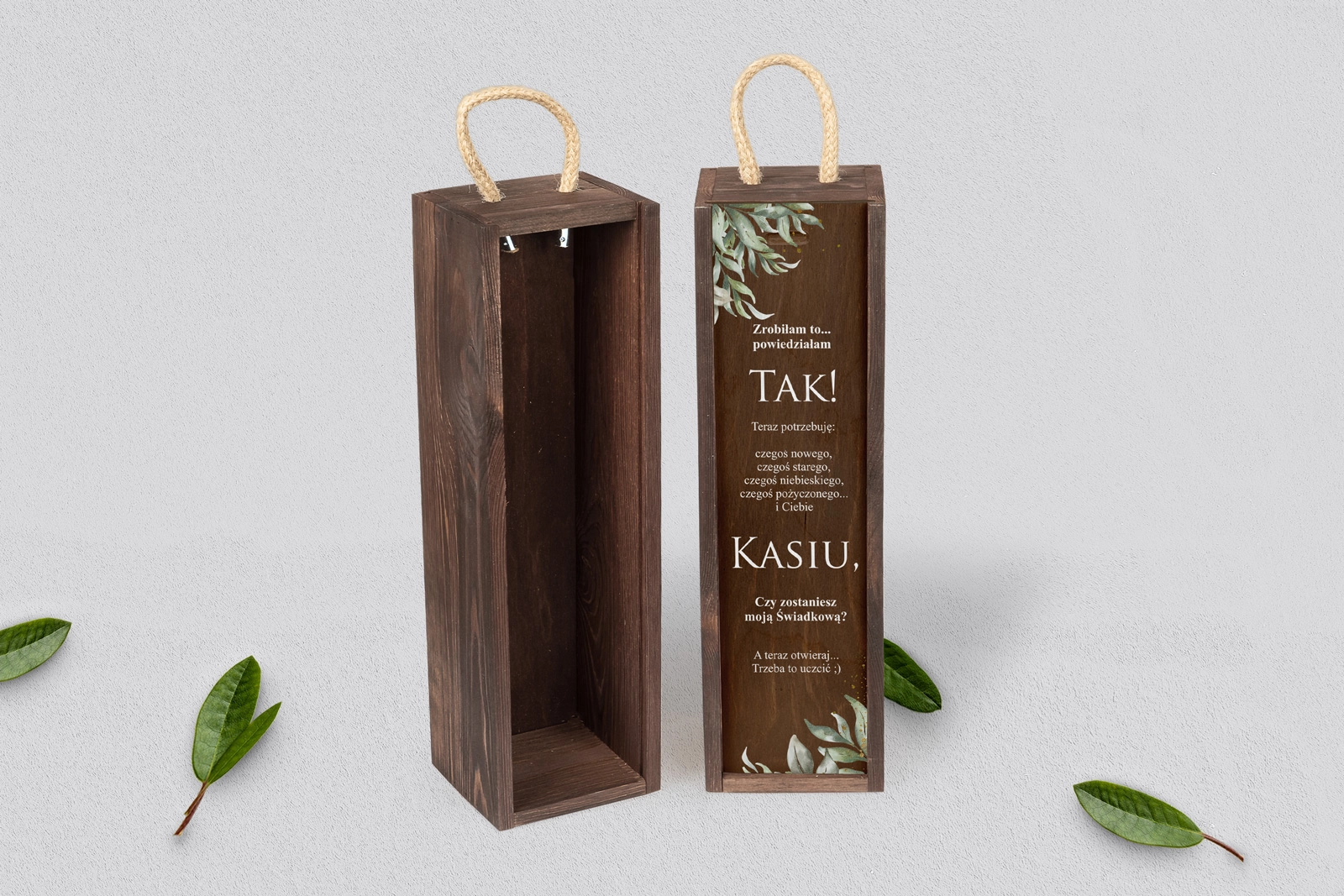 Prośba o Świadkowanie - SNW brązowa Leaves Motyw 1